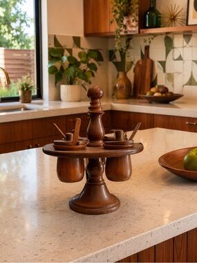 Wooden Condiment Caddy